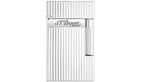 ST Dupont Ligne 2 Aansteker Geribbeld Zilver