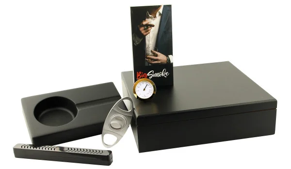 BigSmoke humidor set zwart