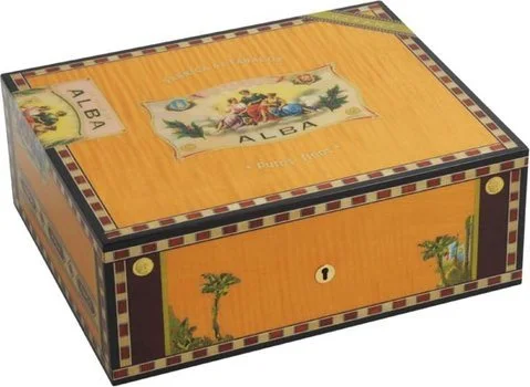 Elie Bleu Wooden Humidor 'Alba' orange sycamore